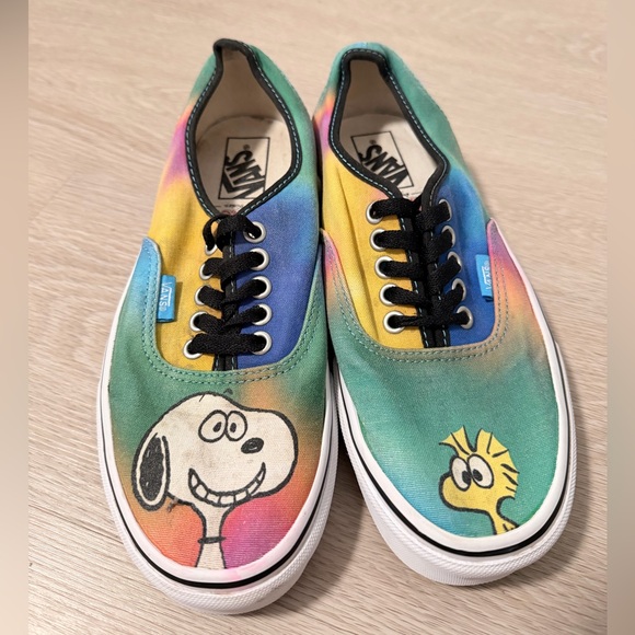 Vans Shoes - Vans Tie-Dye Snoopy & Woodstock Canvas Sneakers
